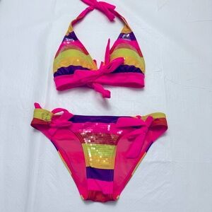 Oxygen neon sequence bikini‎ size XS